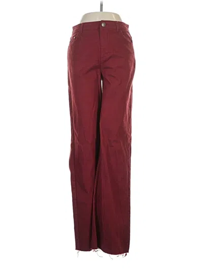 Pre-owned Copper Key Jeggings In Burgundy