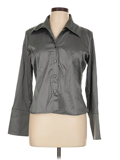 Pre-owned Copper Key Long Sleeve Blouse In Gray