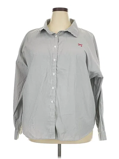 Pre-owned Copper Key Long Sleeve Blouse In Gray