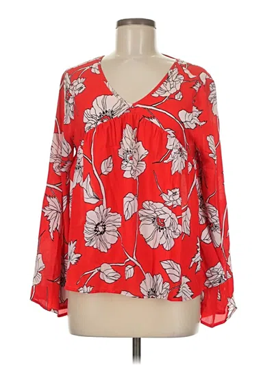 Pre-owned Copper Key Long Sleeve Blouse In Red