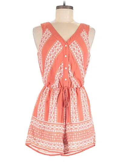Pre-owned Copper Key Romper In Orange