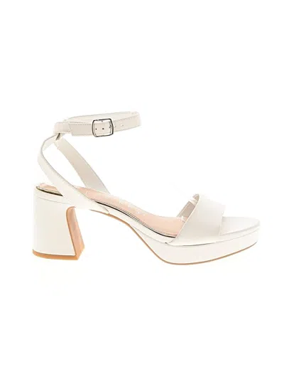 Pre-owned Copper Key Sandals In White