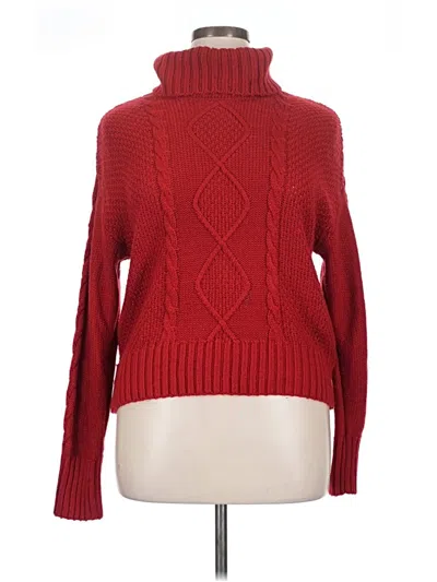 Pre-owned Copper Key Turtleneck Sweater In Red