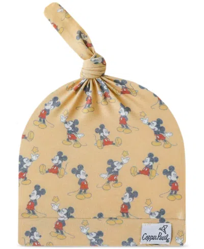 Copper Pearl Baby Mickey Mouse Top Knot Hat, 0-4mo In Yellow
