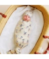Copper Pearl Baby Mickey Mouse Top Knot Hat Knit Blanket Single In Neutral