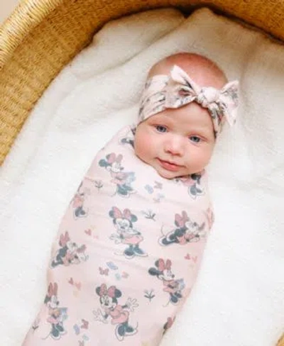 Copper Pearl Baby Minnie Mouse Knit Headband Blanket Single In Pink