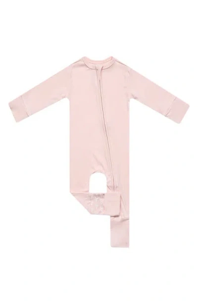 Copper Pearl Babies'  Blush Convertible Zip-up Footie In Pink