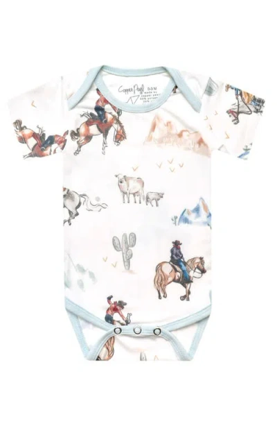 Copper Pearl Babies'  Boone Short Sleeve Bodysuit In White