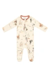 Copper Pearl Boone Zip One-piece Pajamas In Brown