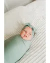 Copper Pearl Briar Swaddle Blanket In Green