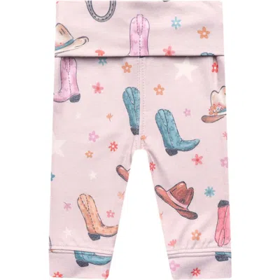 Copper Pearl Babies'  Cheyenne Footed Pajama Pants In Pink