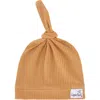 Copper Pearl Dolce Solid Top Knot Rib Hat In Orange