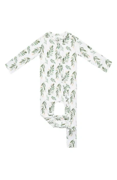 Copper Pearl Babies'  Fern Print Convertible Footie In White