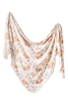 Copper Pearl Ferra Knit Swaddle Blanket In Orange