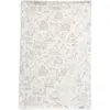 Copper Pearl Gage Print Knit Swaddle Blanket In Gray