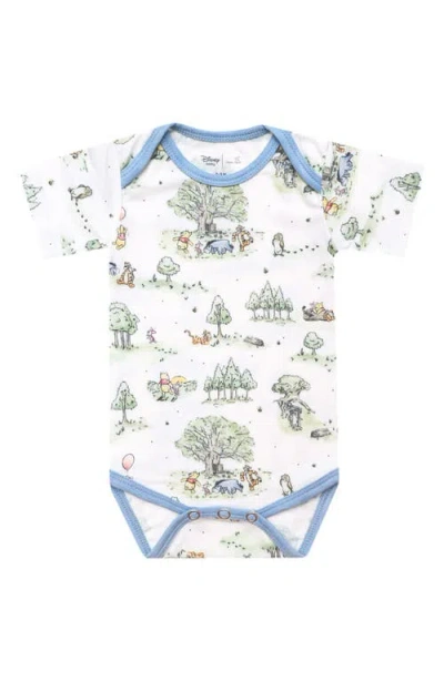 Copper Pearl Babies'  Hundred Acre Wood Print Bodysuit In Neutral