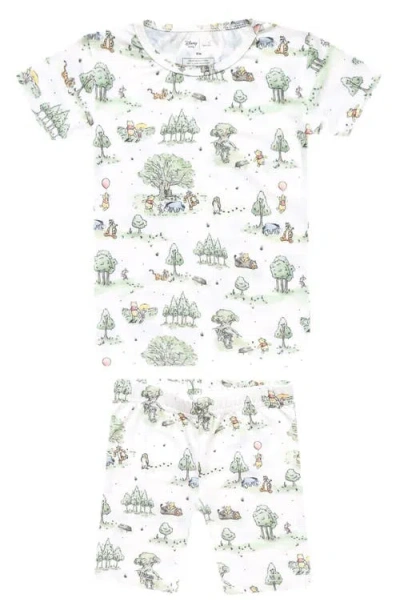 Copper Pearl Babies'  Hundred Acre Woods Fitted Two-piece Short Pajamas In Red