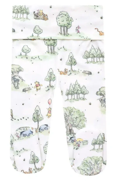 Copper Pearl Babies'  Hundred Acre Woods Print Footed Pants In Multi