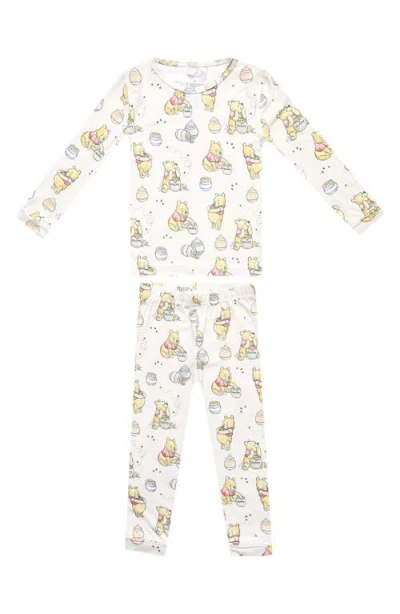 Copper Pearl Babies'  Hunny Winnie The Pooh Fitted Two-piece Pajamas In White