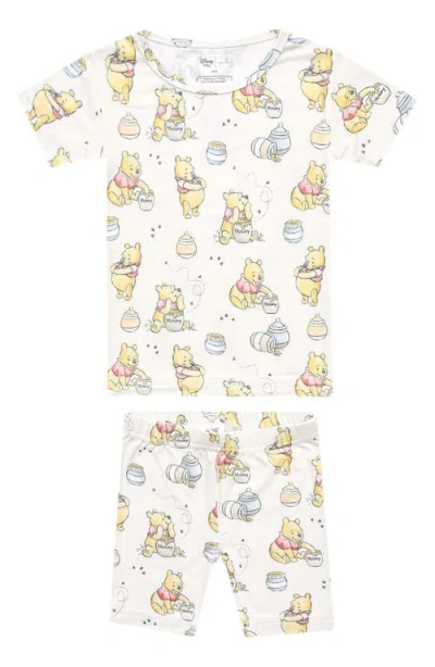Copper Pearl Babies'  Hunny Winnie The Pooh Fitted Two-piece Short Pajamas In Neutral