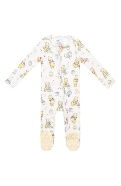 Copper Pearl Babies'  Hunny Zip-up Footie Pajamas In Multi