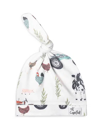Copper Pearl Jo Top Knot Hat, 0-4 Months In White