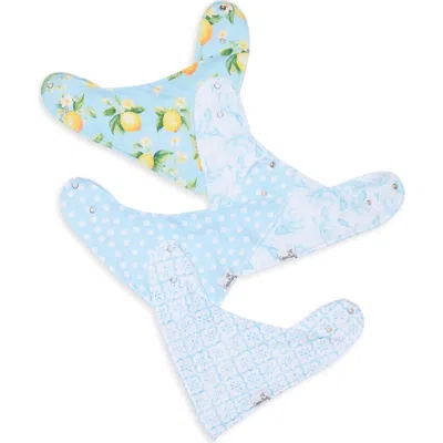 Copper Pearl Melody 3-pack Cotton Bandana Bibs In Blue