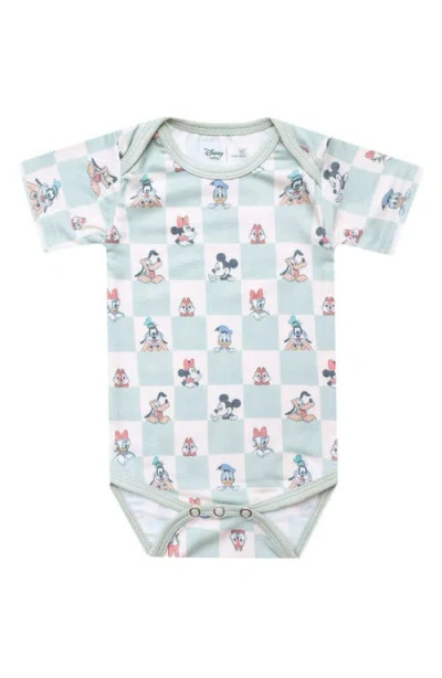 Copper Pearl Babies'  Mickey Mouse & Friends Print Bodysuit In Blue