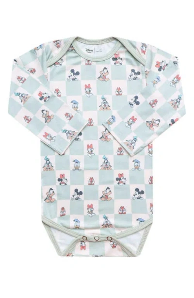 Copper Pearl Babies'  Mickey Mouse & Friends Print Long Sleeve Bodysuit In Blue