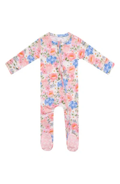 Copper Pearl Babies'  Penelope Zip Footie In Pink