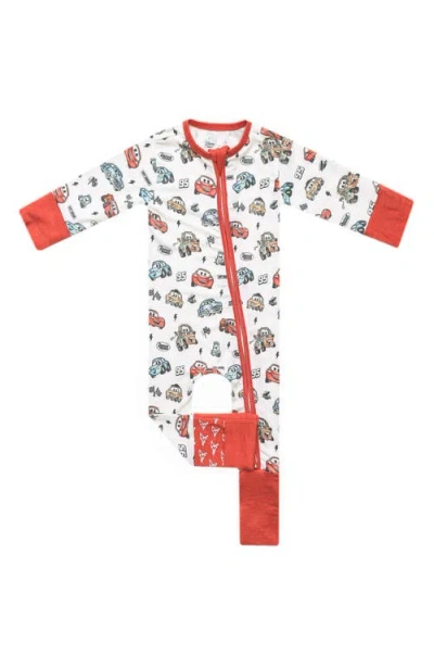 Copper Pearl Babies'  Pixar Cars Convertible Zip-up Footie In White