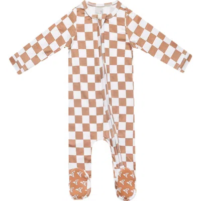 Copper Pearl Babies'  Rad Zip Front Footie In Brown