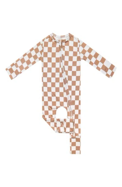 Copper Pearl Babies'  Rad Zip Front Footie In Brown