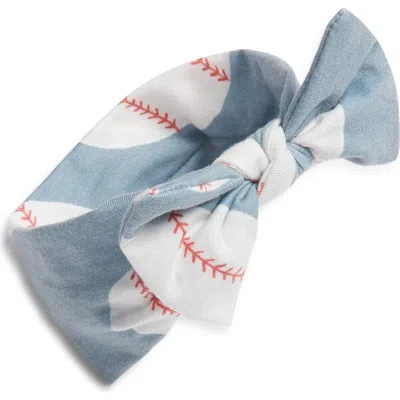 Copper Pearl Babies'  Slugger Bow Headband In Blue