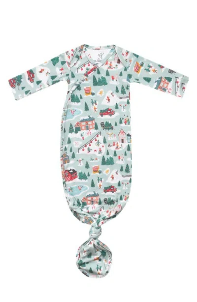 Copper Pearl Babies'  Snowy Slope Knotted Gown In Multi