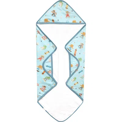 Copper Pearl Kids'  Tanner Hooded Towel In Blue
