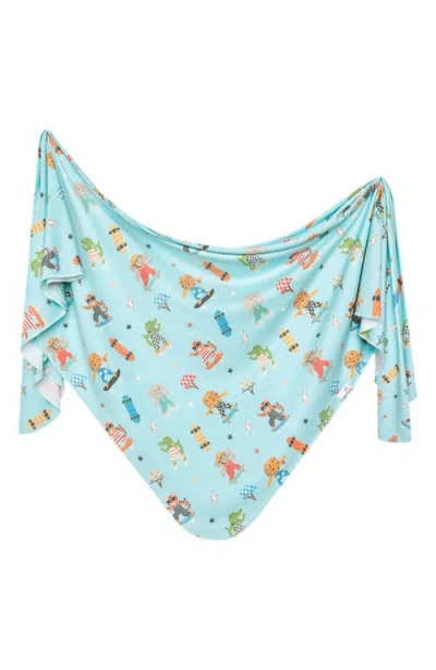 Copper Pearl Tanner Knit Blanket In Blue