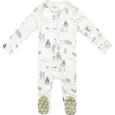 Copper Pearl Babies'  Tatooine Zip Footie In White