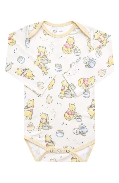 Copper Pearl Babies'  Winnie The Pooh Hunny Long Sleeve Bodysuit In Neutral