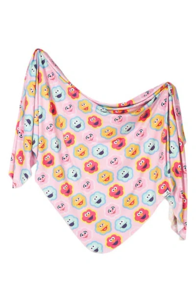 Copper Pearl Kids'  X Sesame Street Abby & Pals Swaddle Blanket In Pink