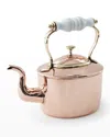 Coppermill Kitchen Antique English Tea Kettle W/ Porcelain Handle, Mid 19th Century In Copper