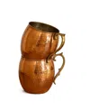 Coppermill Kitchen Cmk Vintage Inspired Moscow Mule Mugs, Set Of 2 In Brown