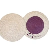 Coppermill Kitchen Palm Double Sided Placemat With Embroidery In Purple