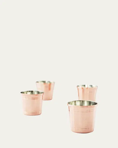 Coppermill Kitchen Vintage Inspired Art Deco Shot Glasses, Set Of 4 In Copper