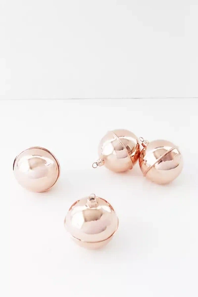 Coppermill Kitchen Vintage-inspired Ball Ornaments, Set Of 4 In Copper