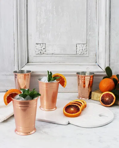 Coppermill Kitchen Vintage Inspired Cocktail Tumblers, Set Of 4 In Metallic