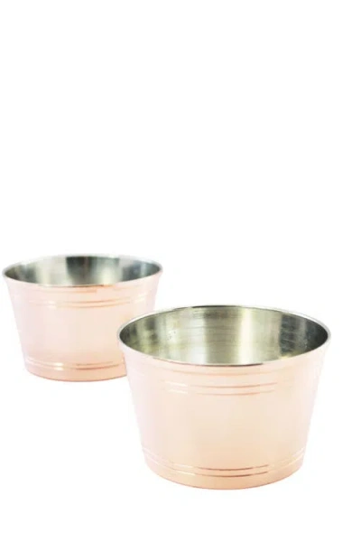 Coppermill Kitchen Vintage Inspired Copper Art Deco Bowls Set/2
