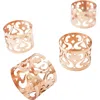 Coppermill Kitchen Vintage Inspired Napkin Rings Set In Copper