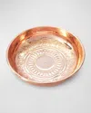 Coppermill Kitchen Vintage Inspired Copper Ring Dish In Rosette Pattern
