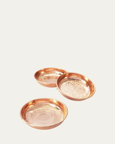 Coppermill Kitchen Vintage Inspired Copper Ring Dish, Set Of 3